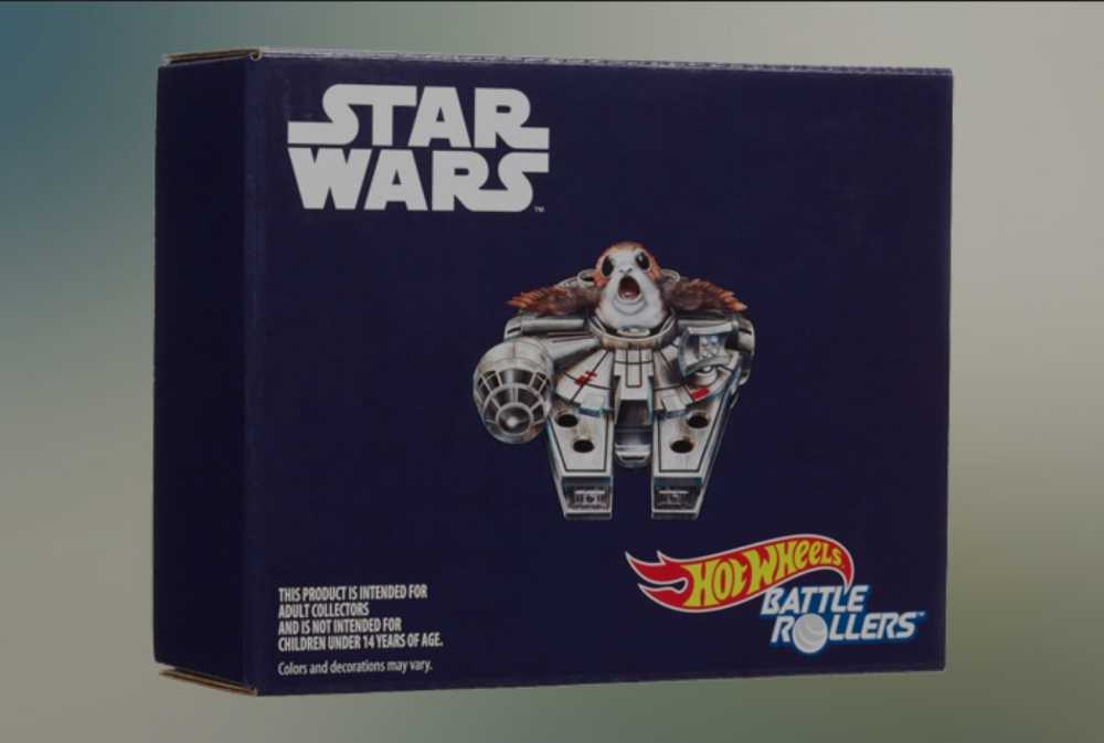 2018 SDCC Exclusive Mattel Hot wheels boxed Battle Rollers Character Porg TLJ - Hot Wheels from Mattel (Star Wars Hot Wheels) action figure collectible [Barcode 0887961641721] - Main Image 4