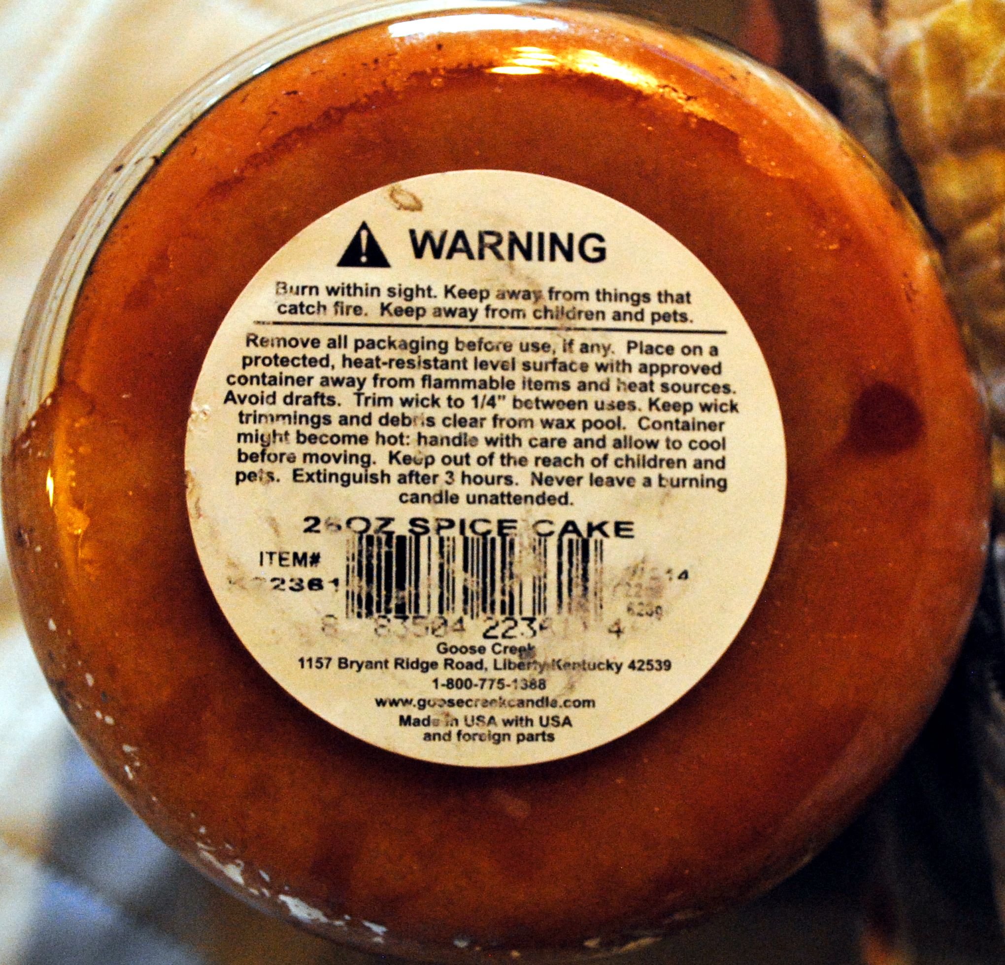 CANDLE: Christmas Goose Creek Spice Cake 2017 - Goose (Christmas Candles) action figure collectible - Main Image 2