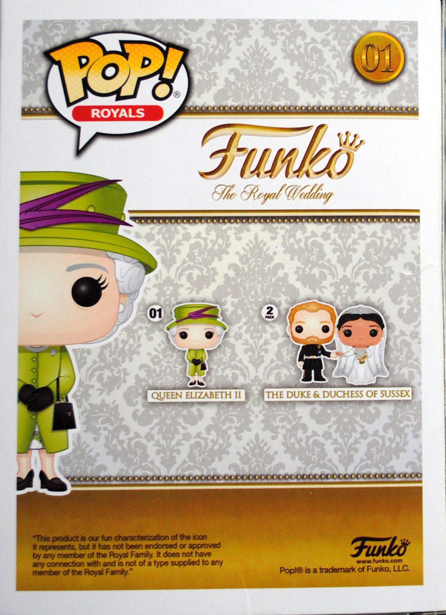 Funko Pop! British Royals: Queen Elizabeth II The Royal Wedding Edition - Funko (UK British Royal Family) action figure collectible [Barcode 0889698357234] - Main Image 2