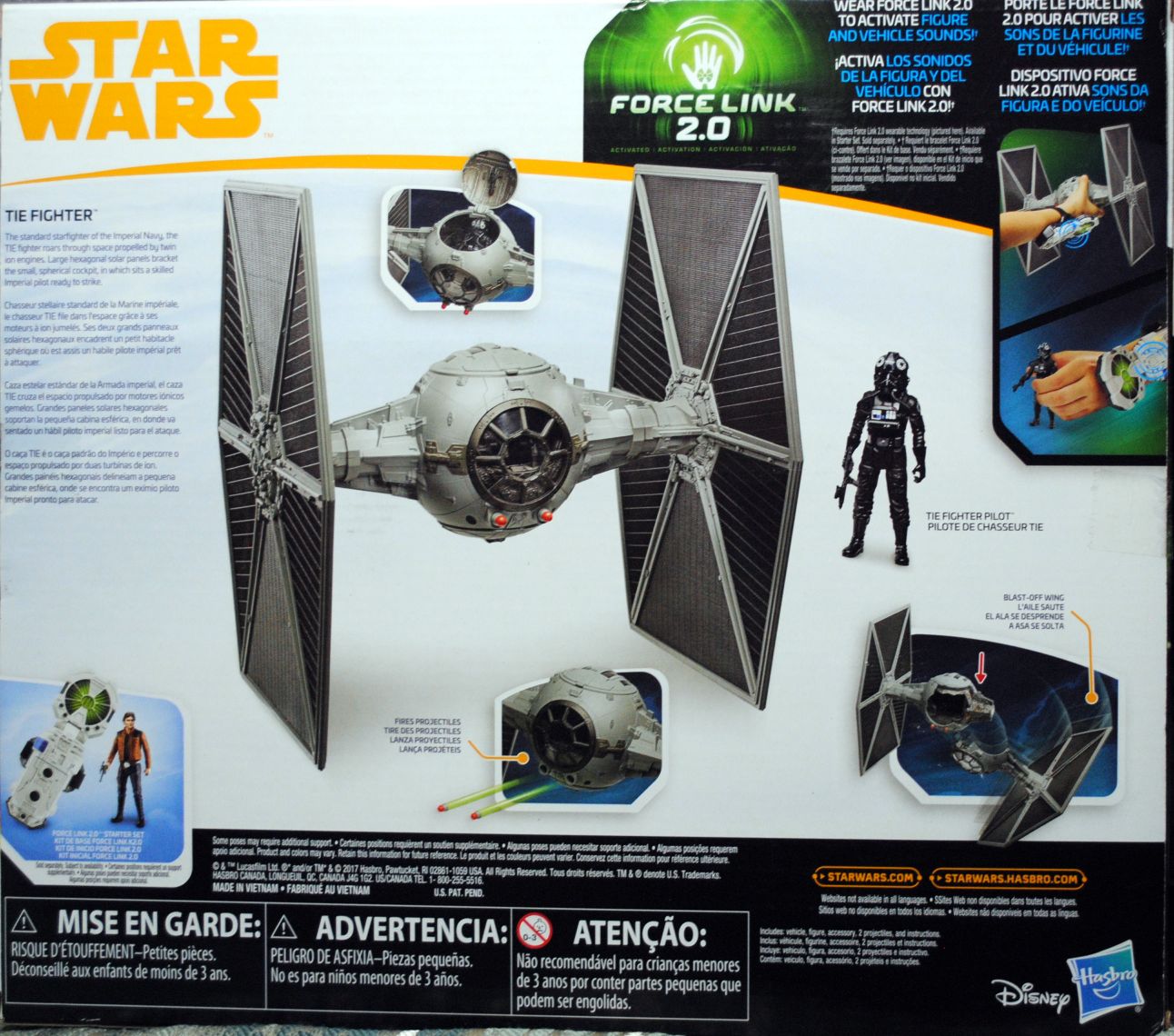 Solo: A Star Wars Story Vehicle Tie Fighter with 3.75 Tie Fighter Pilot Figure - Hasbro (SOLO A Star Wars Story) action figure collectible [Barcode 0630509666348] - Main Image 2