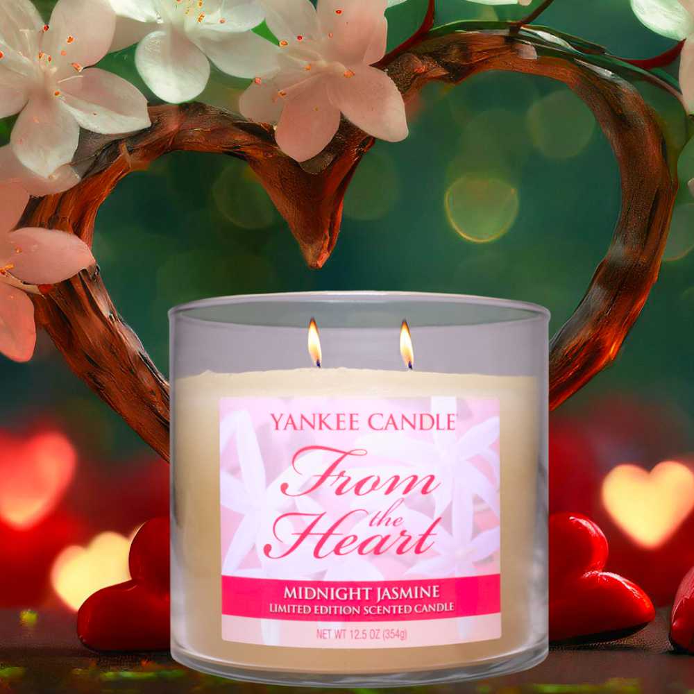 CANDLE: Valentine’s Day Yankee Candle From the Heart Midnight Jasmine 2010 - Yankee Candle (Valentine’s Day Candles) action figure collectible - Main Image 4