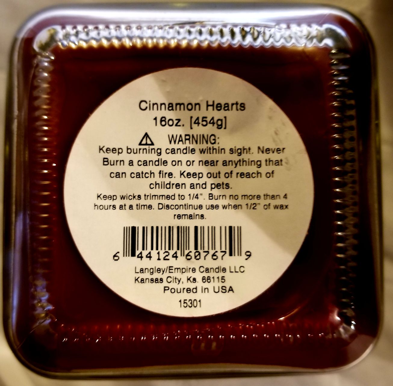 CANDLE: Valentine’s Day Langley’s Homes Cinnamon Hearts - Langley’s Home (Valentine’s Day Candles) action figure collectible - Main Image 2