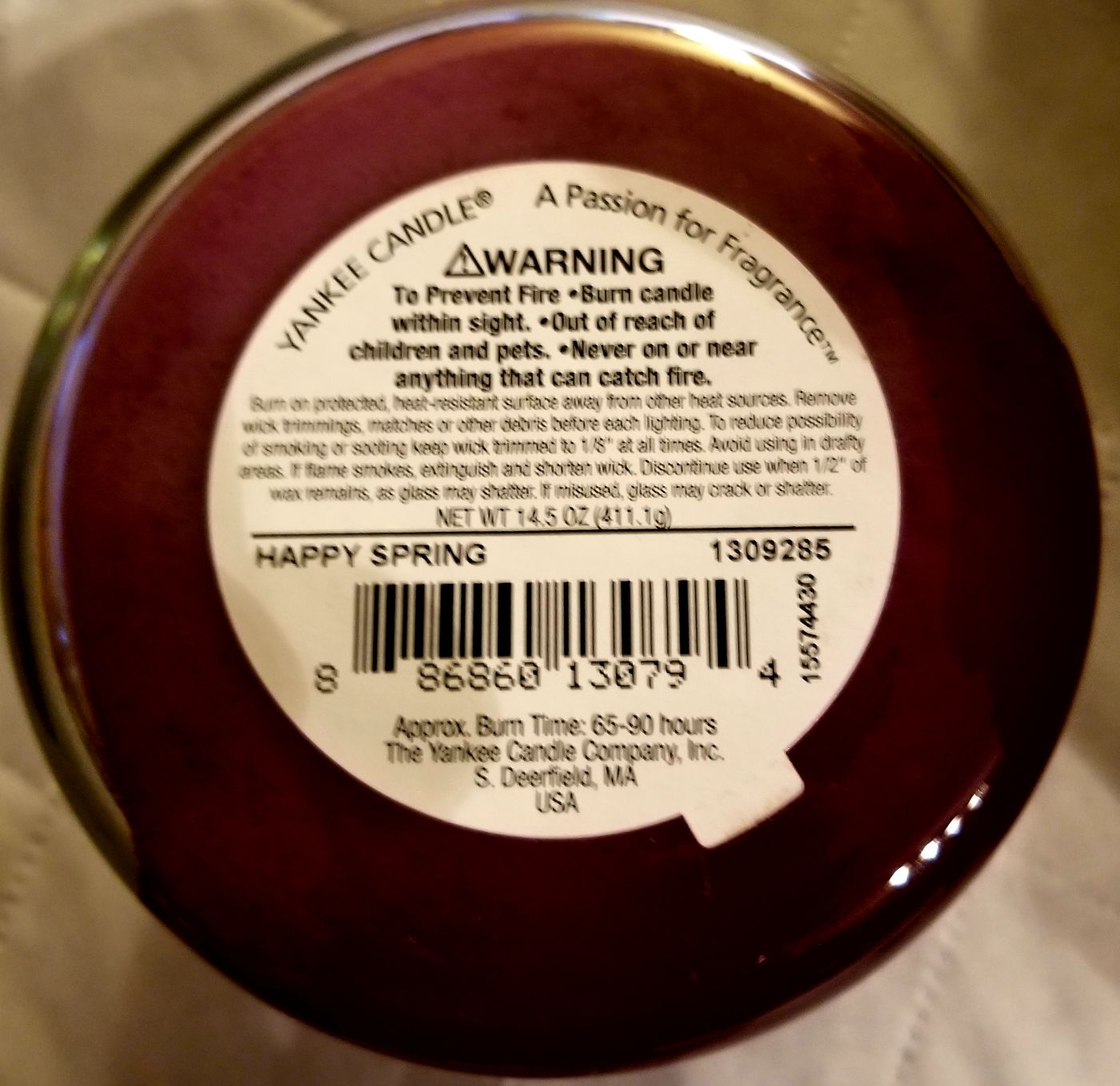 CANDLE: SPRING Yankee Candle Happy Spring Scent 1 - Yankee Candle (Spring Candles) action figure collectible - Main Image 2