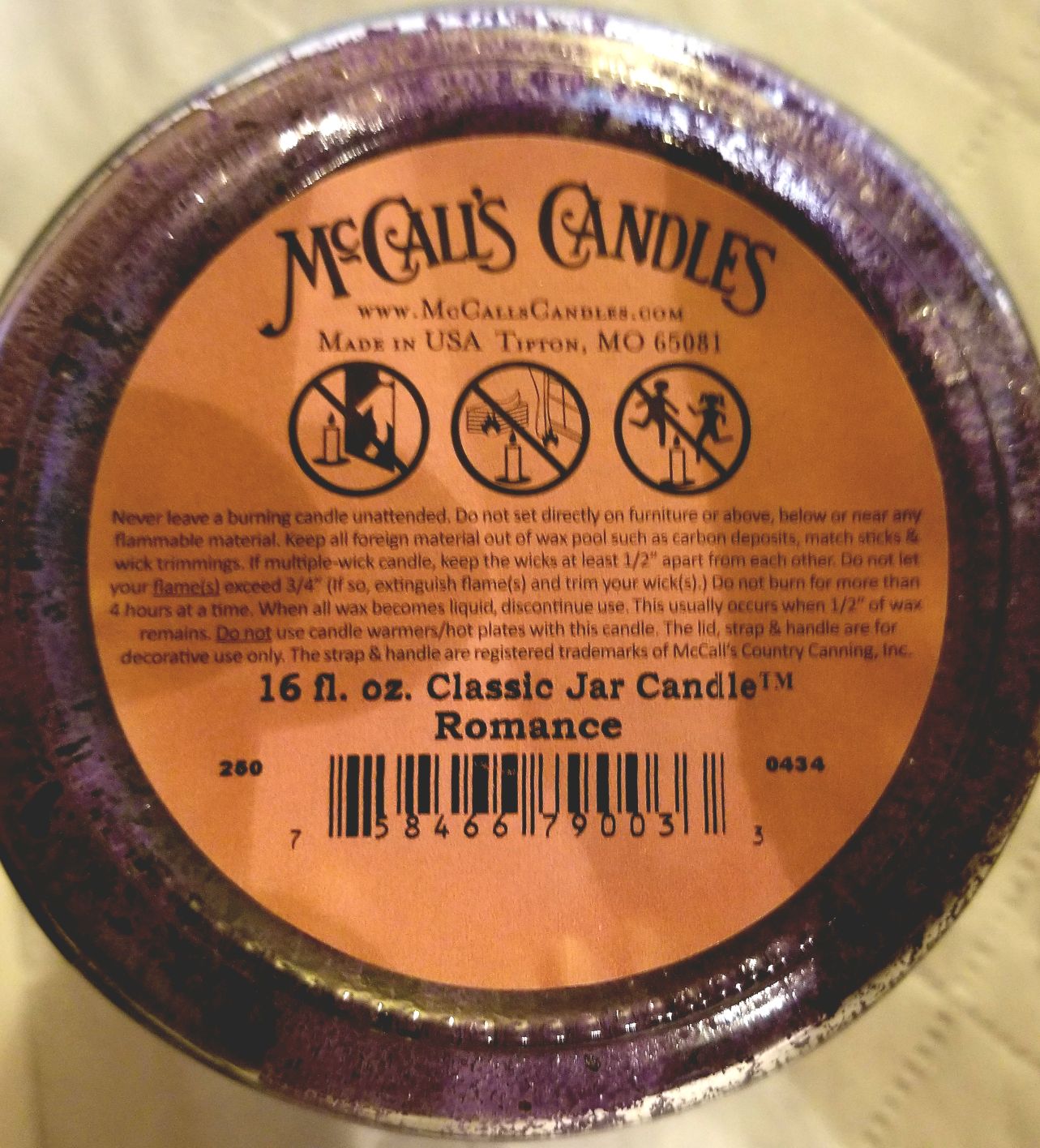 CANDLE: Valentine’s Day McCall’s Candle Romance - McCall’s Candle (Valentine’s Day Candles) action figure collectible - Main Image 2