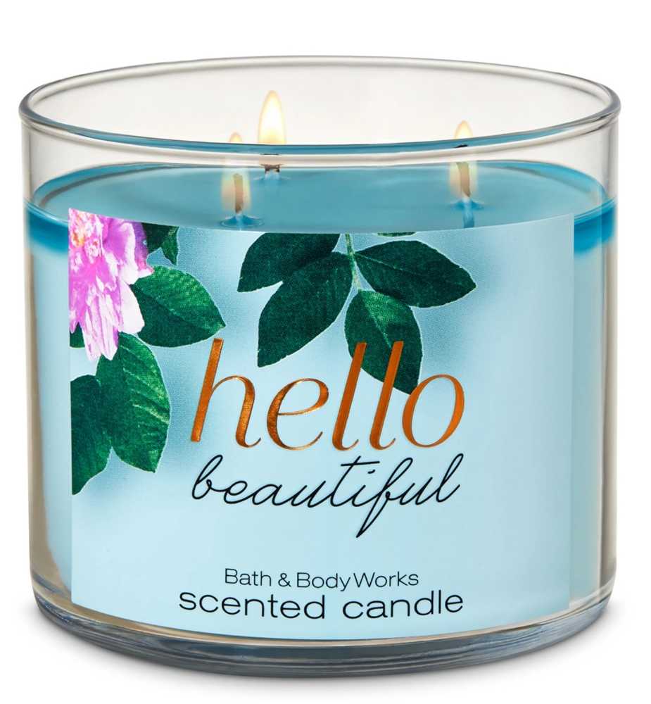 CANDLE: Valentine’s Day Bath & Body Works Hello Beautiful 2016 - Bath & Bodyworks Candle (Valentine’s Day Candles) action figure collectible - Main Image 3