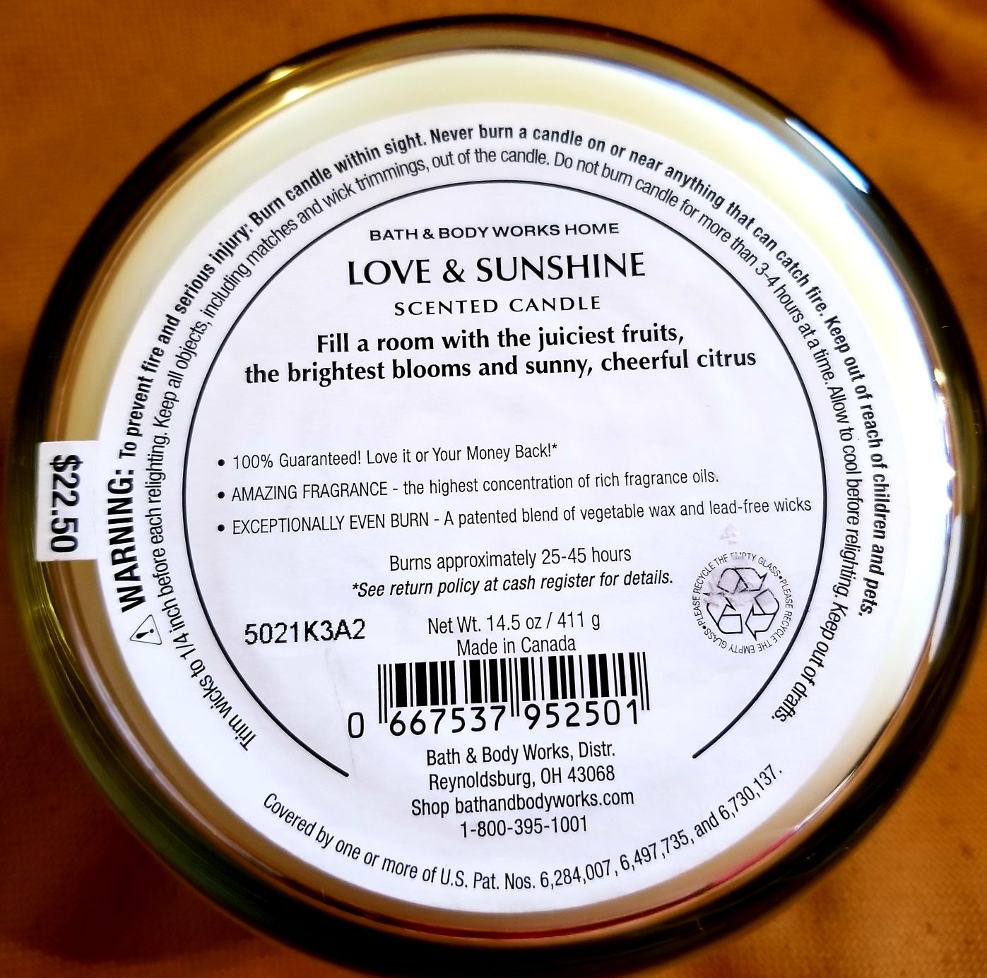 CANDLE: Valentine’s Day Bath & Body Works Love & Sunshine 2015 - Bath & Bodyworks Candle (Valentine’s Day Candles) action figure collectible - Main Image 2