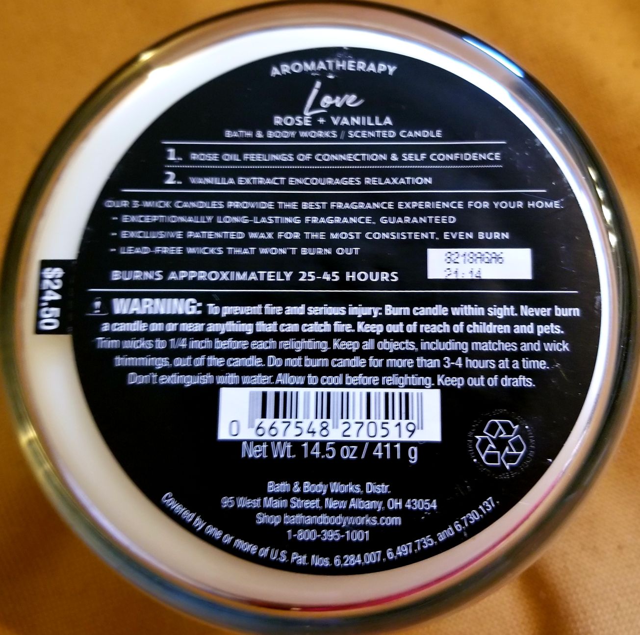 CANDLE: Valentine’s Day Bath & Body Works Aromatherapy Love Rose + Vanilla 2019 - Bath & Bodyworks Candle (Valentine’s Day Candles) action figure collectible - Main Image 2