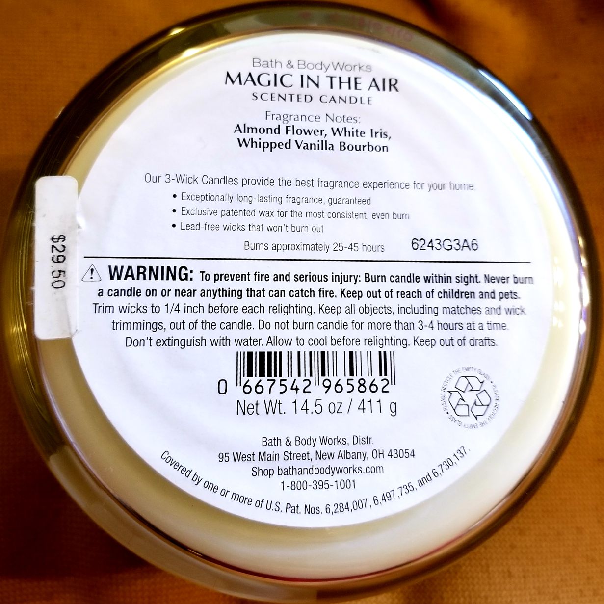 CANDLE: Enchanted Bath & Body Works Magic in the Air 2016 - Bath & Bodyworks Candle (Valentine’s Day Candles) action figure collectible - Main Image 2