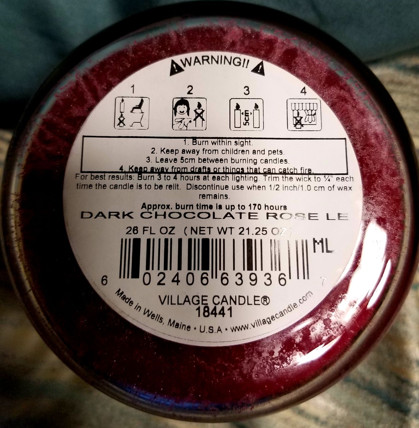 CANDLE: Valentine’s Day Village Candle Dark Chocolate Rose 2019 - Village Candle (Valentine’s Day Candles) action figure collectible - Main Image 2