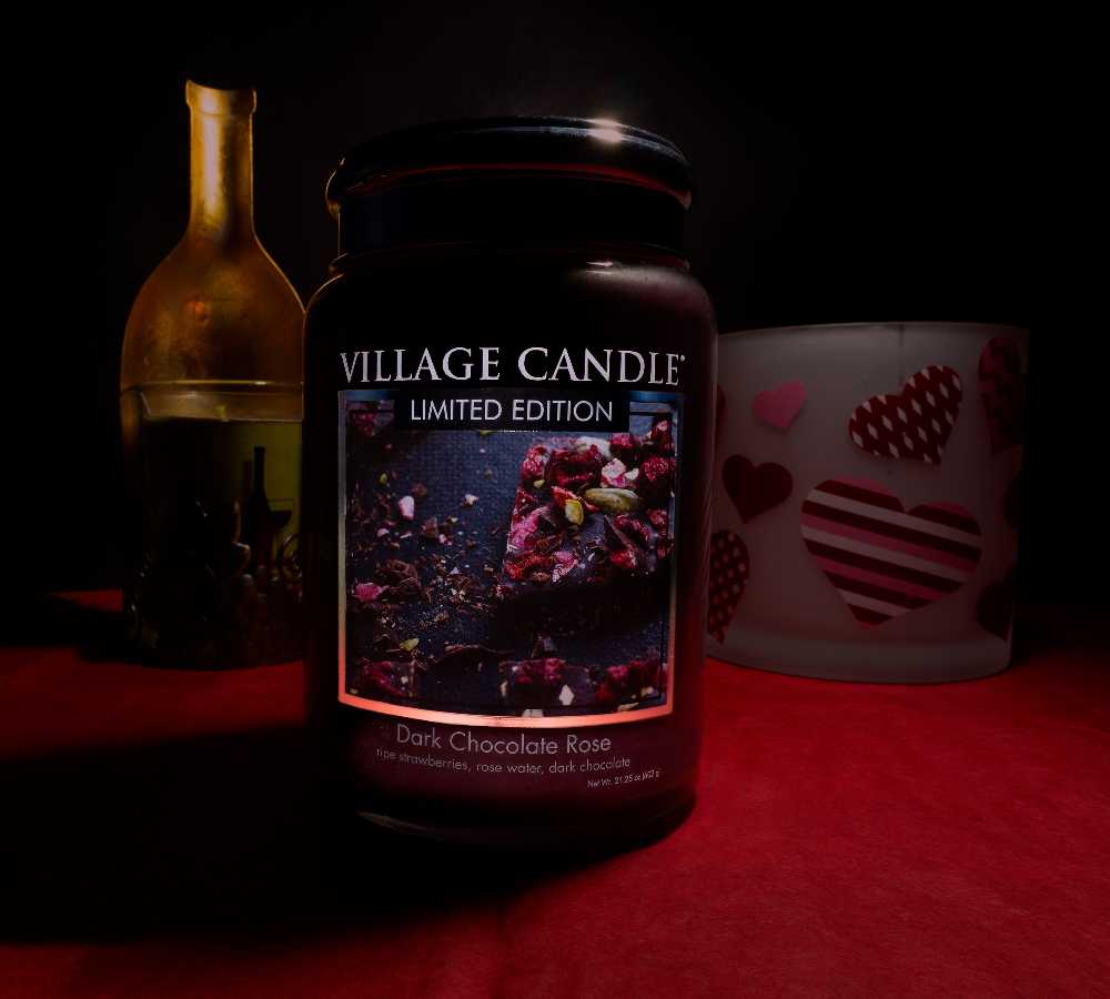 CANDLE: Valentine’s Day Village Candle Dark Chocolate Rose 2019 - Village Candle (Valentine’s Day Candles) action figure collectible - Main Image 3