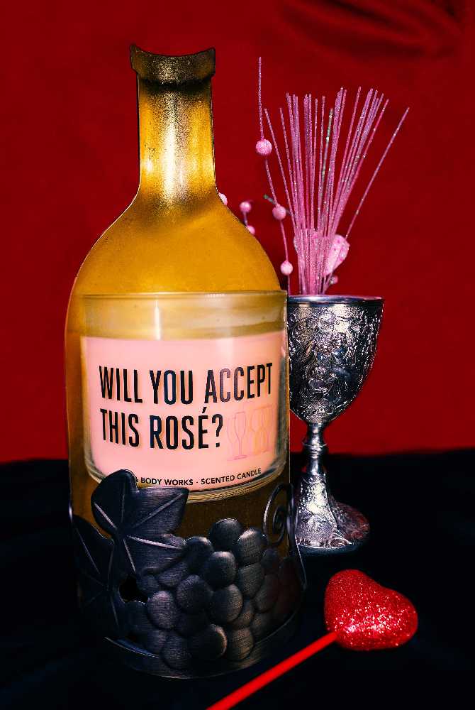 CANDLE: Valentine’s Day Bath & Body Works Will You Accept This Rosé Strawberry Mimosa Rose 2017 - Bath & Bodyworks Candle (Valentine’s Day Candles) action figure collectible - Main Image 3