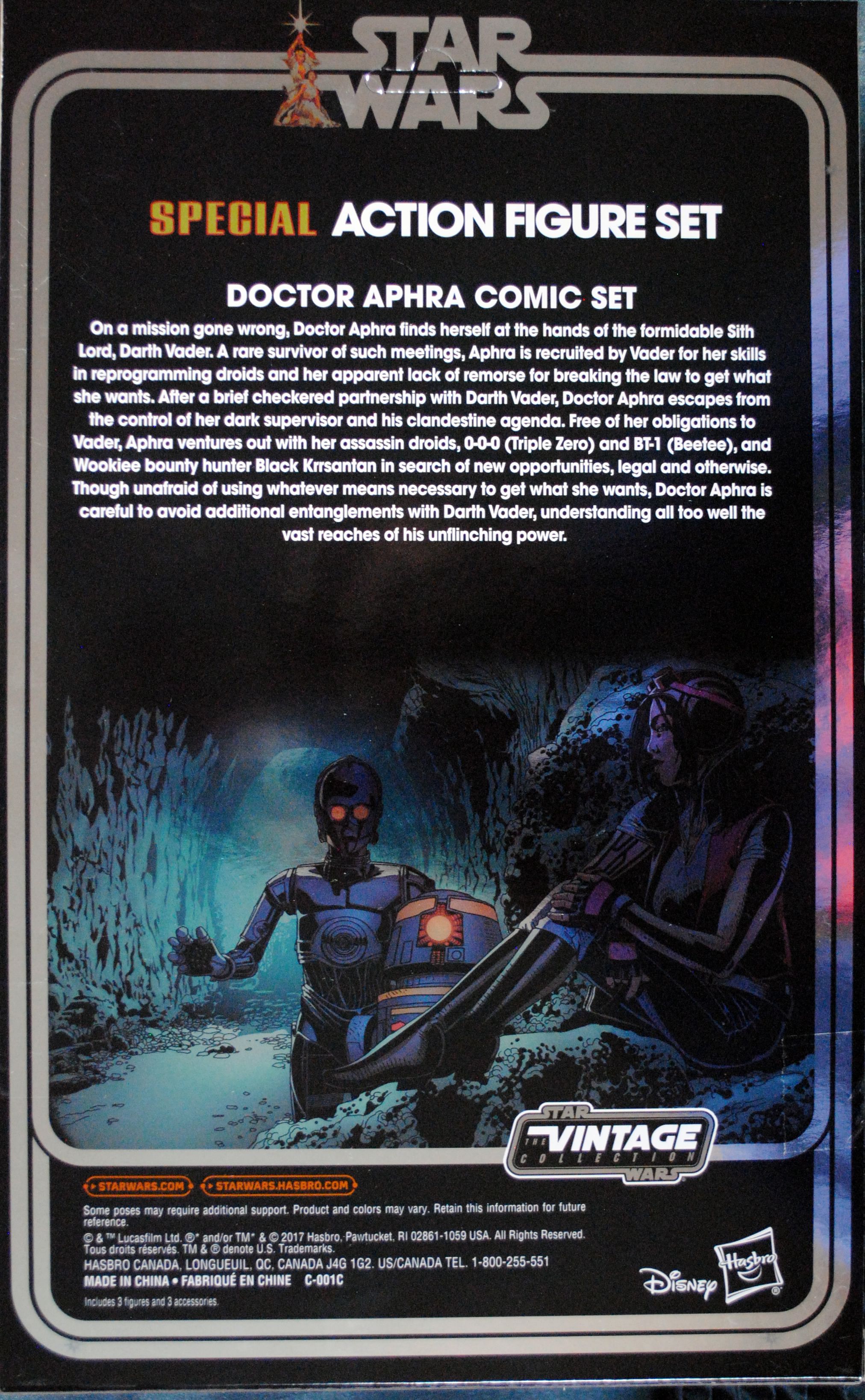 Vintage Collection SDCC 2018 Star Wars Exclusive Doctor Aphra Comic Set 3 Pack BT-1 0-0-0 EU: - Hasbro (Star Wars Expanded Universe) action figure collectible [Barcode 0630509663583] - Main Image 2