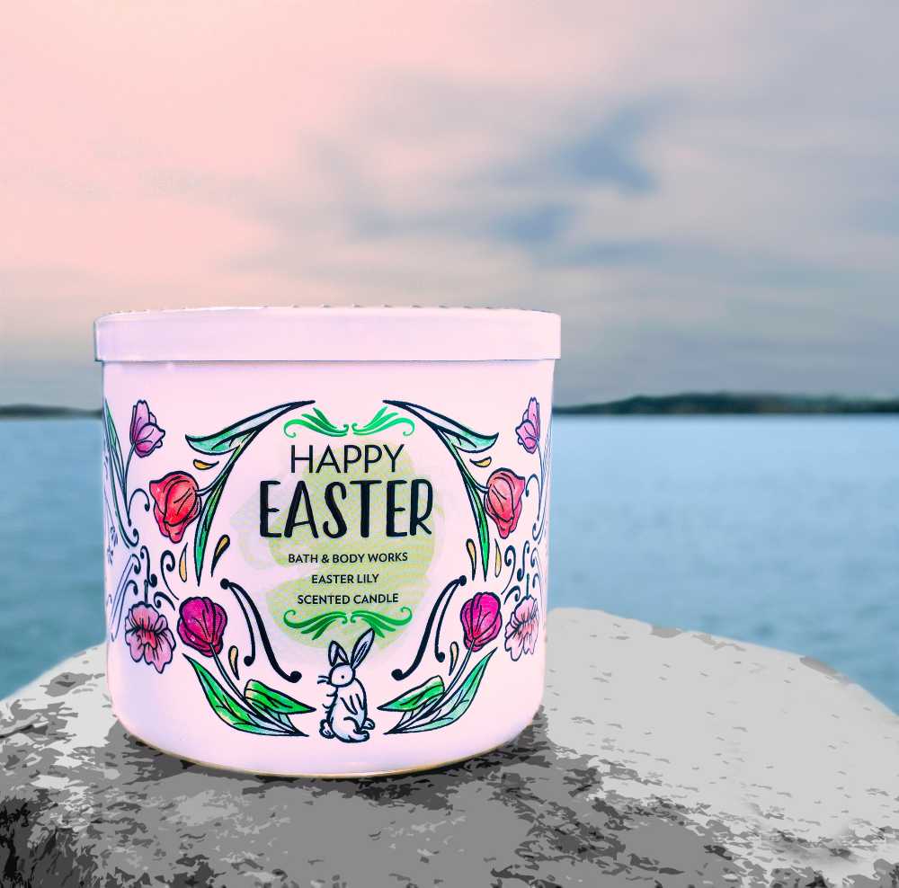 CANDLE: Easter Bath and Bodyworks Happy Easter Easter Lilly 2019 - Bath & Bodyworks Candle (Easter Candles) action figure collectible - Main Image 3