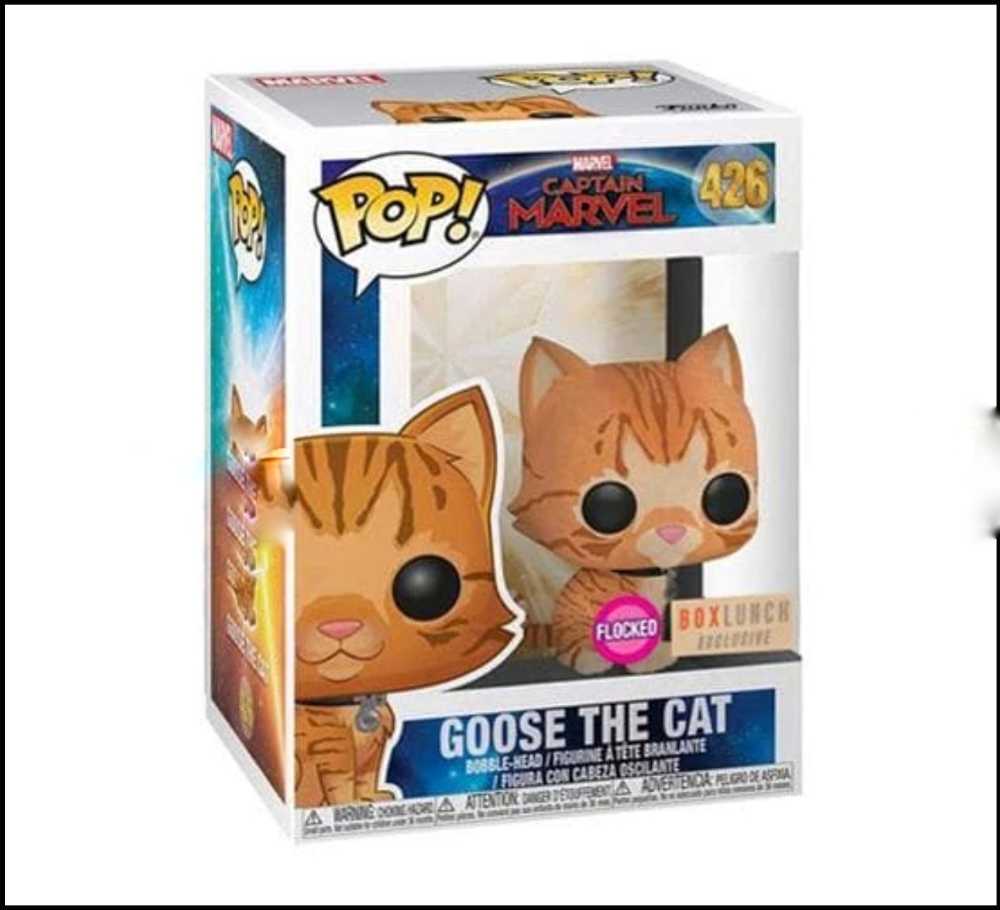 Funko Pop! Movies: Captain Marvel Flocked Goose the Cat - Funko (Captain Marvel Movie) action figure collectible [Barcode 0889698366069] - Main Image 4