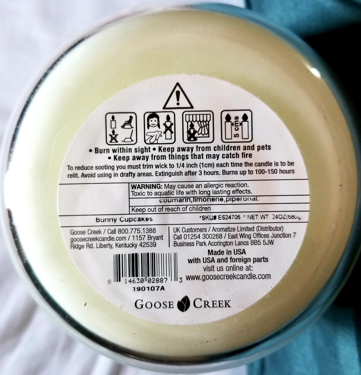 CANDLE: Easter Goose Creek Bunny Cupcakes 2019 - Goose Creek Candle (Easter Candles) action figure collectible - Main Image 2