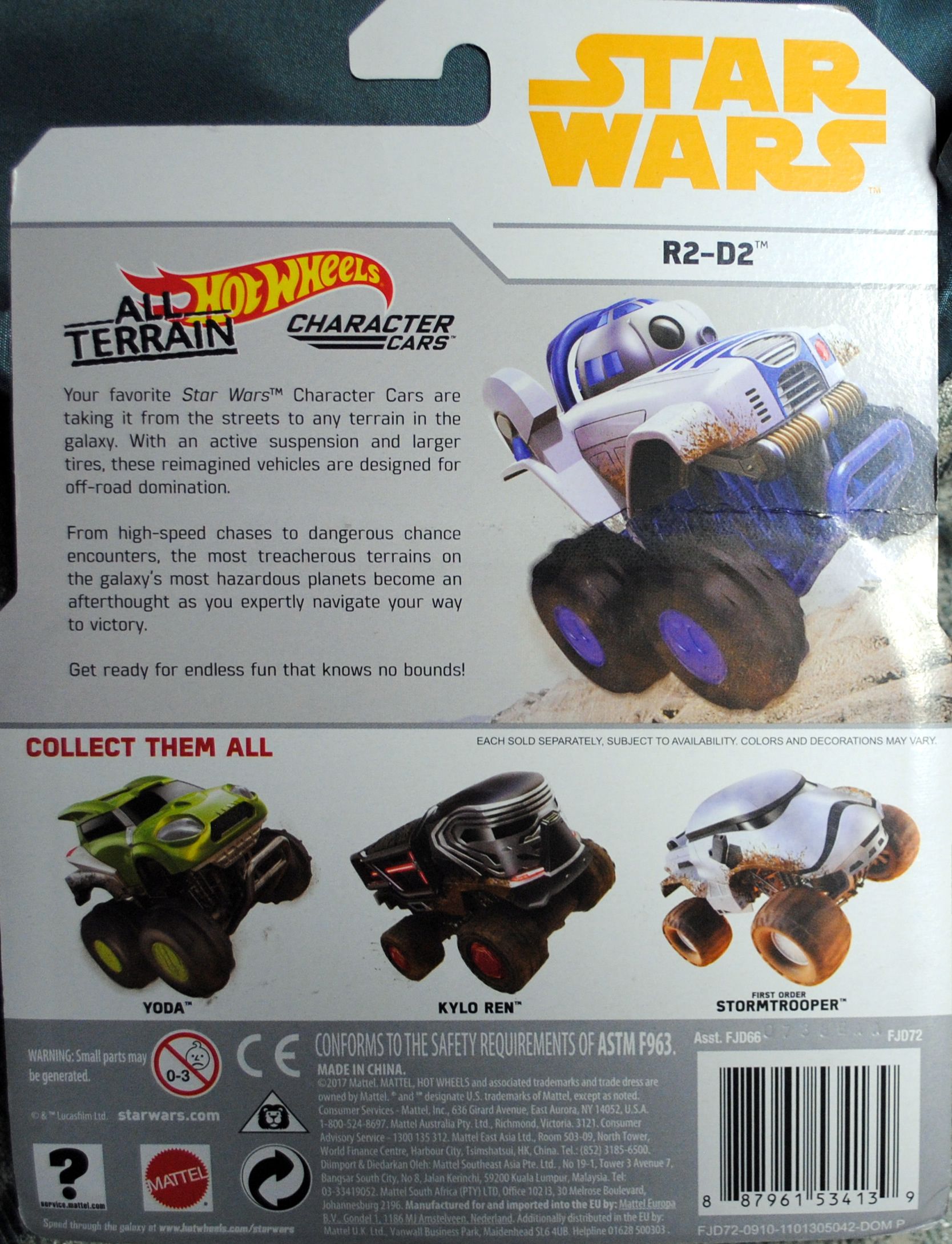 Hot Wheels Star Wars Character R2-D2 All Terrain SOLO: - Hot Wheels from Mattel (Star Wars Hot Wheels) action figure collectible [Barcode 887961534139] - Main Image 2