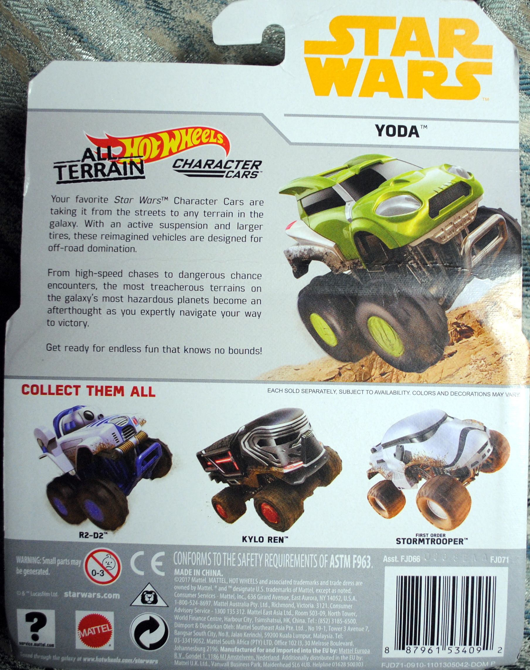 Hot Wheels Star Wars Character Yoda All Terrain SOLO: - Hot Wheels from Mattel (Star Wars Hot Wheels) action figure collectible [Barcode 887961534092] - Main Image 2