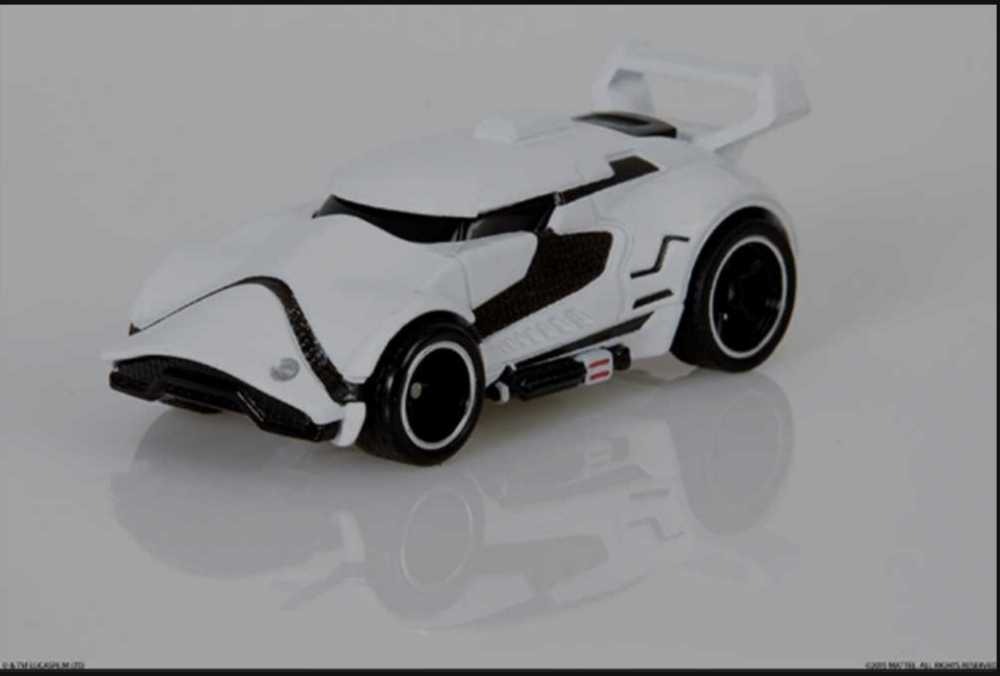 Hot Wheels Star Wars Character Stormtrooper With Pull Out Blaster Action Feature White Card - Hot Wheels from Mattel (Star Wars Hot Wheels Cars) action figure collectible [Barcode 0887961709063] - Main Image 4