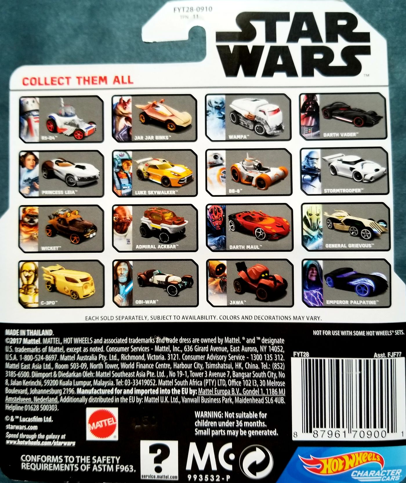 Hot Wheels R2-Q5 - Hot Wheels from Mattel (Star Wars Hot Wheels) action figure collectible [Barcode 887961709001] - Main Image 2