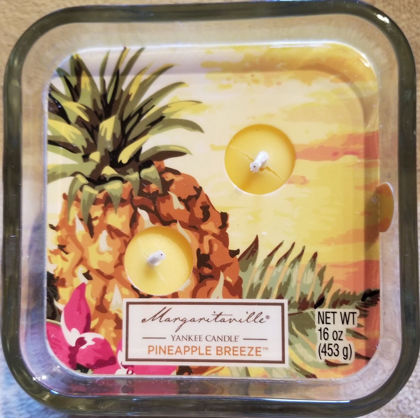 CANDLE: Cinco de Mayo Yankee Margaritaville Pineapple Breeze Glass 2016 - Yankee Candle (Cinco de Mayo Candle) action figure collectible - Main Image 2
