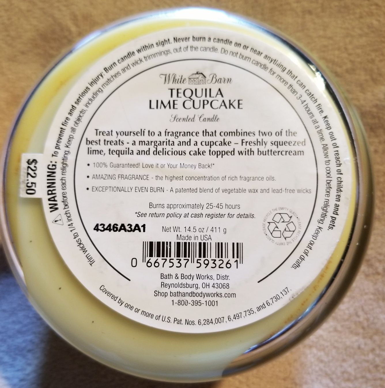 CANDLE: Cinco de Mayo Bath and Bodyworks Tequila Lime Cupcake 2014 - Bath & Bodyworks Candle (Cinco de Mayo Candle) action figure collectible - Main Image 2