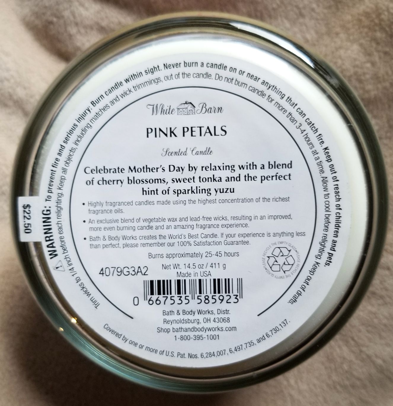 CANDLE: Mother’s Day Bath & Body Works Pink Petals 2014 - Bath & Bodyworks Candle (Mother’s Day Candles) action figure collectible - Main Image 2