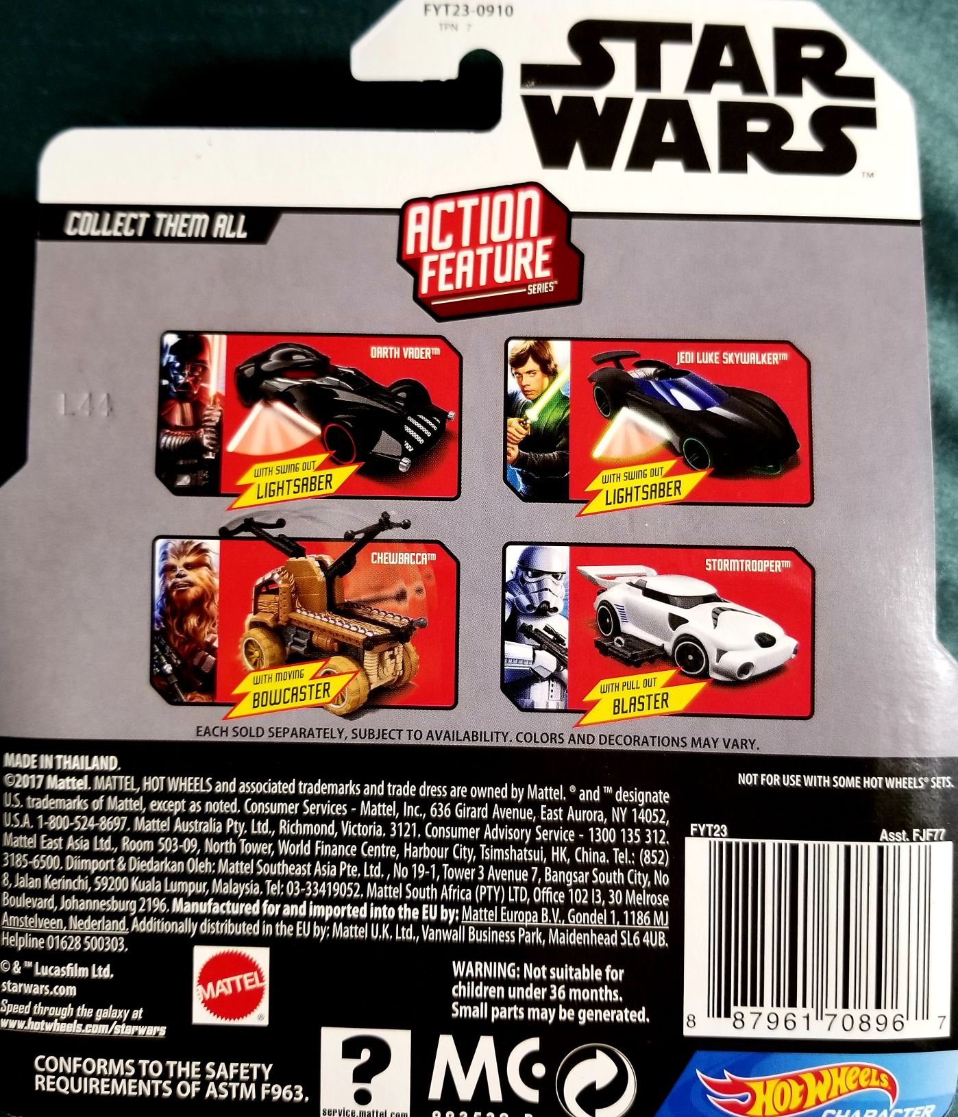 Hot Wheels Star Wars Character Chewbacca With moving Bowcaster Action Feature White Card - Hot Wheels from Mattel (Star Wars Hot Wheels) action figure collectible [Barcode 887961708967] - Main Image 2