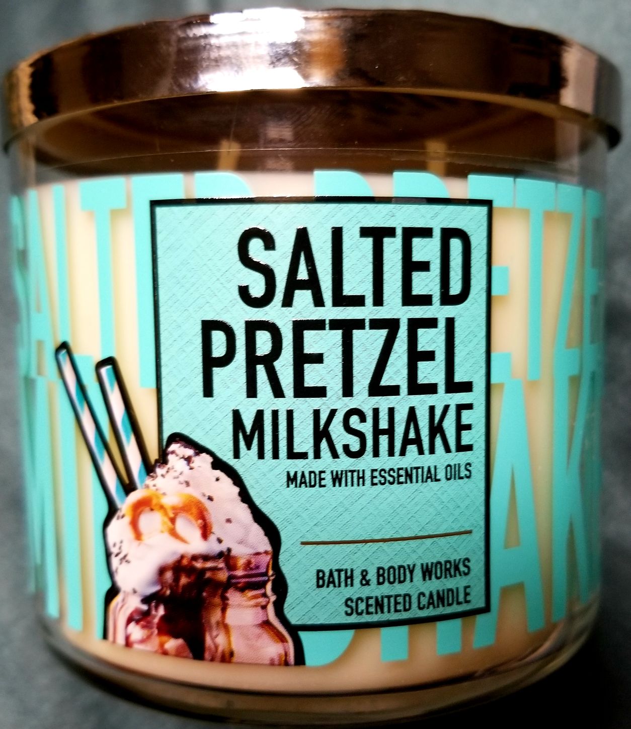 CANDLE: Summer Treats Bath & Bodyworks Salted Pretzel Milkshake - Bath & Bodyworks Candle (Summer Candles) action figure collectible [Barcode 667550630257] - Main Image 1