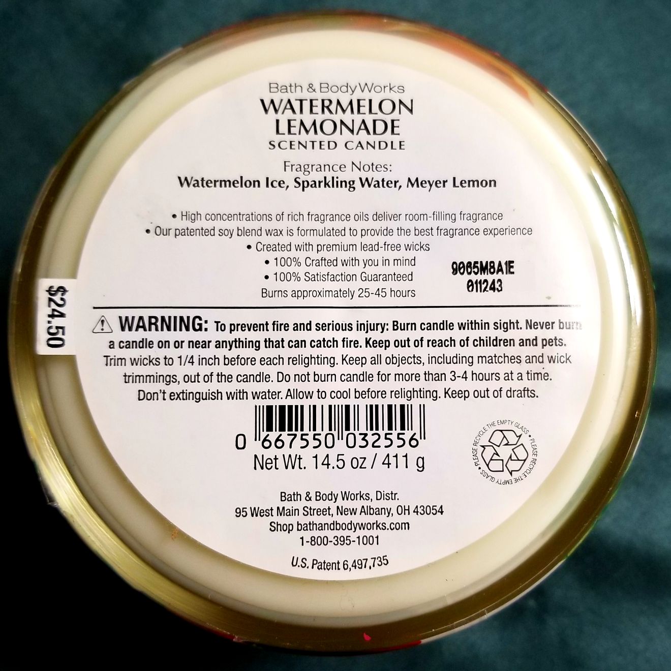 CANDLE: Mother’s Day Bath & Body Works MOM YOU’RE AMAZING Watermalon Lemonade 2019 - Bath & Bodyworks Candle (Spring Candles) action figure collectible [Barcode 667550032556] - Main Image 2