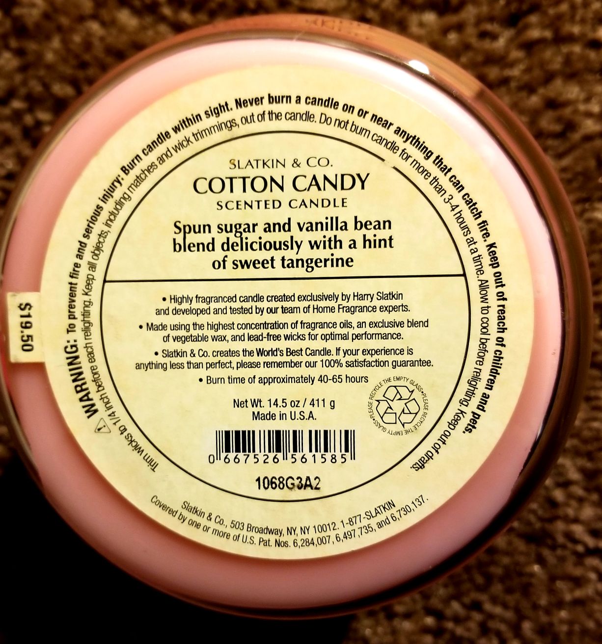 CANDLE: Summer Treats Bath & Bodyworks Cotton Candy - Bath & Bodyworks Candle (Summer Candles) action figure collectible - Main Image 2
