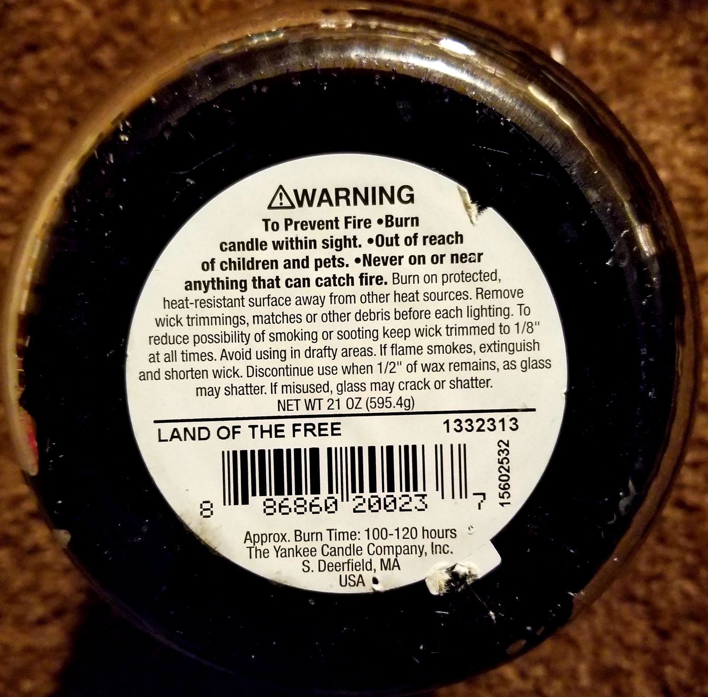 CANDLE: USA Patriotic Mystic Harbor Yankee Land of the Free 2015 - Mystic Harbor Candle (USA Candles) action figure collectible - Main Image 2