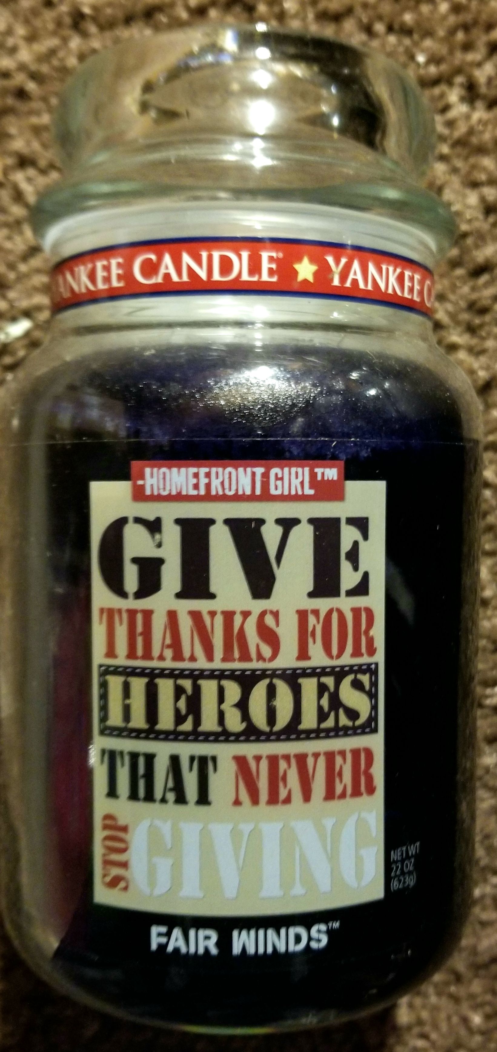 CANDLE: USA Military Yankee Homefront Girl Fair Winds 2015 - Yankee Candle (USA Candles) action figure collectible - Main Image 1