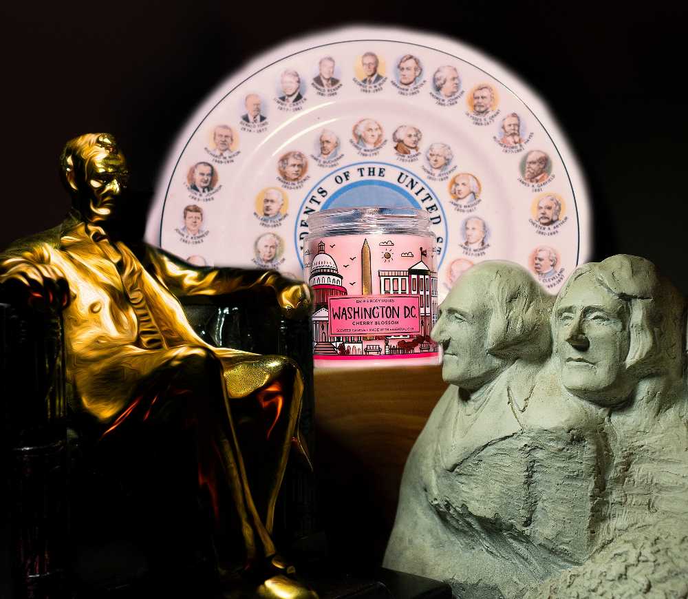 CANDLE: USA Patriotic Bath & Body Works Washington DC Japanese Cherry Blossom 2019 - Bath & Bodyworks Candle (USA Candles) action figure collectible - Main Image 3