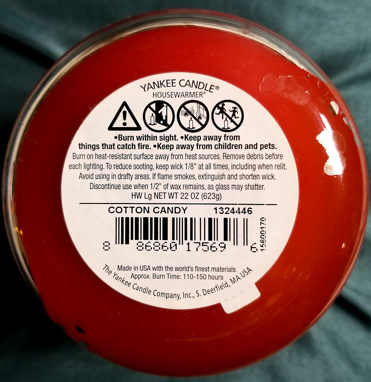 CANDLE: Food Yankee Cotton Candy 2015 - Yankee Candle (Food Candles) action figure collectible [Barcode 886860175696] - Main Image 2