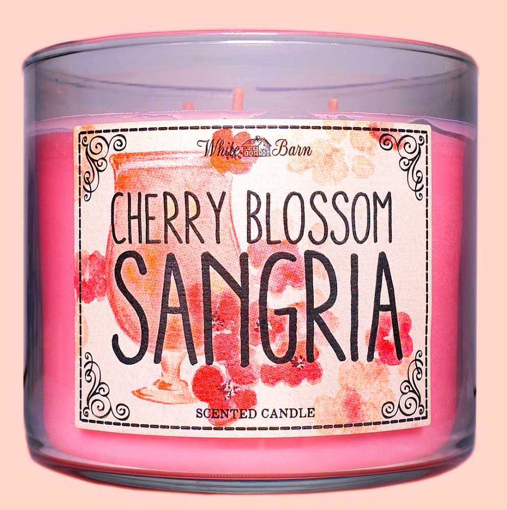 CANDLE: Wine Bath and Body Works Cherry Blossom Sangria 2014 - Bath & Bodyworks Candle (Wine & Sangria Candles) action figure collectible - Main Image 4