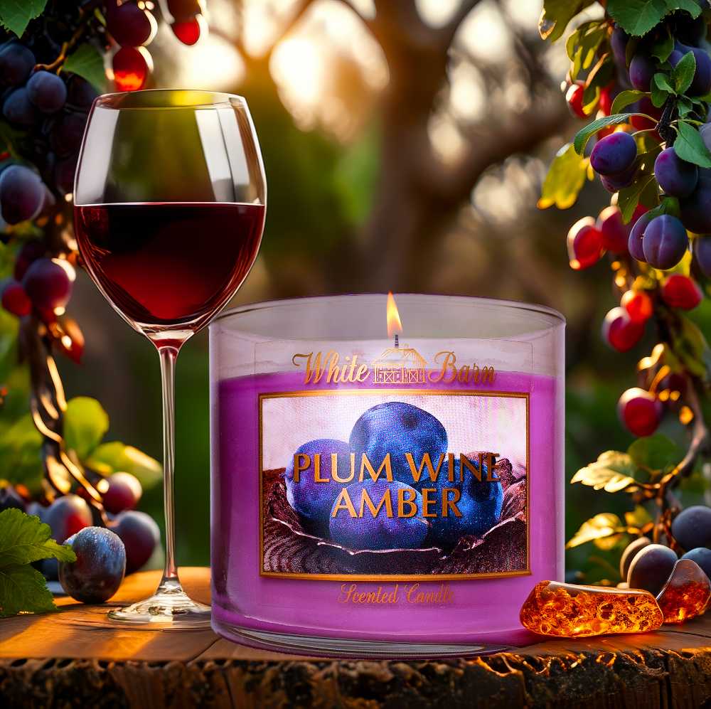 CANDLE: Wine Bath and Body Works Plum Wine Amber 2012 - Bath & Bodyworks Candle (Wine & Sangria Candles) action figure collectible - Main Image 4