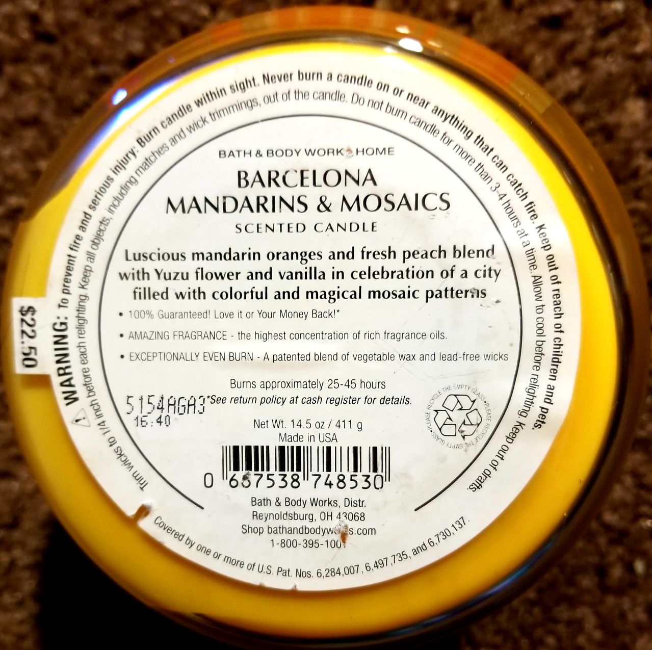 CANDLE: International Bath & Bodyworks Spain Barcelona 2015 - Bath & Bodyworks Candle (International Candles) action figure collectible - Main Image 2