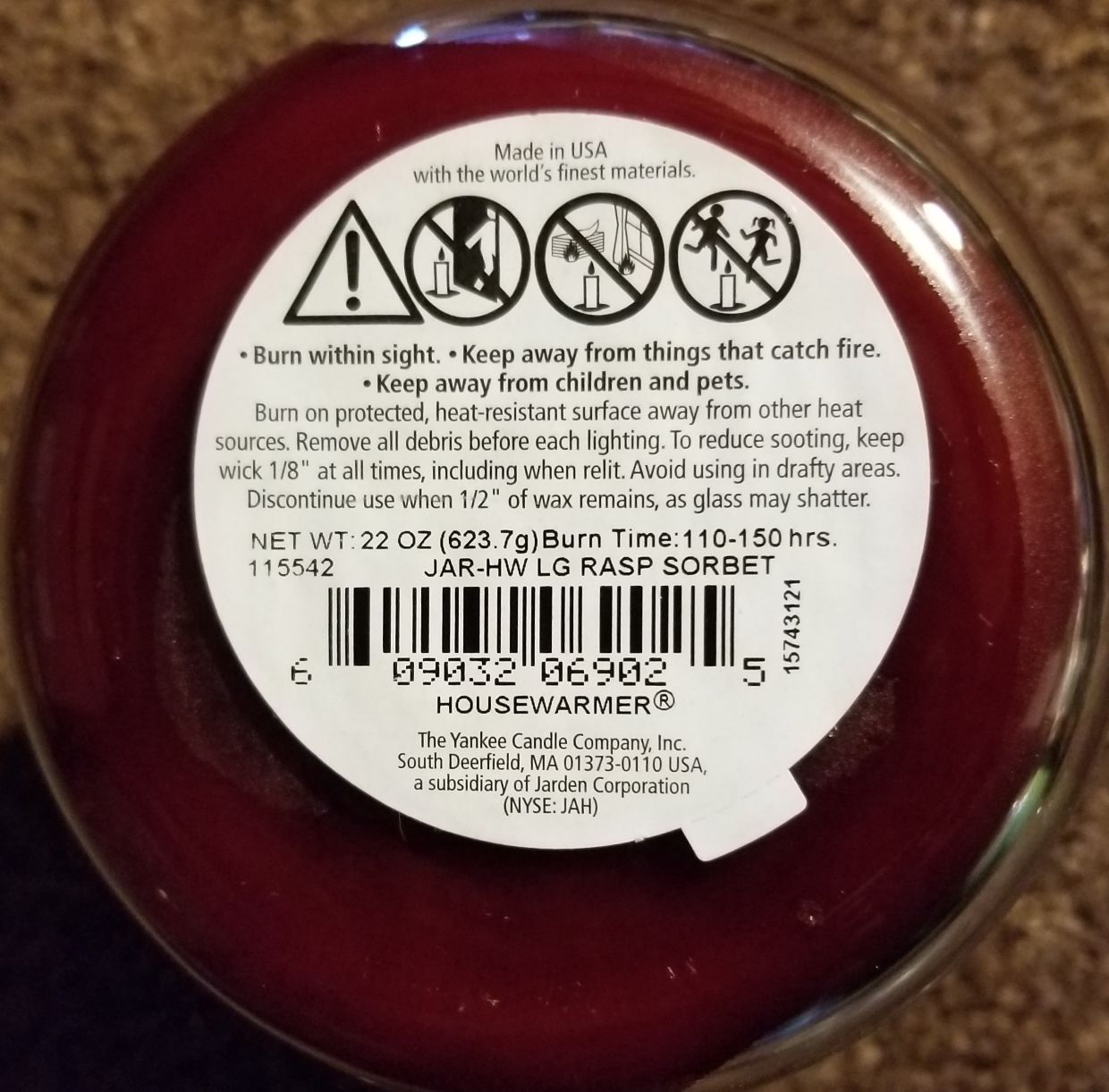 CANDLE: Summer Treats Yankee Rasberry Sorbet - Yankee Candle (Summer Candles) action figure collectible - Main Image 2