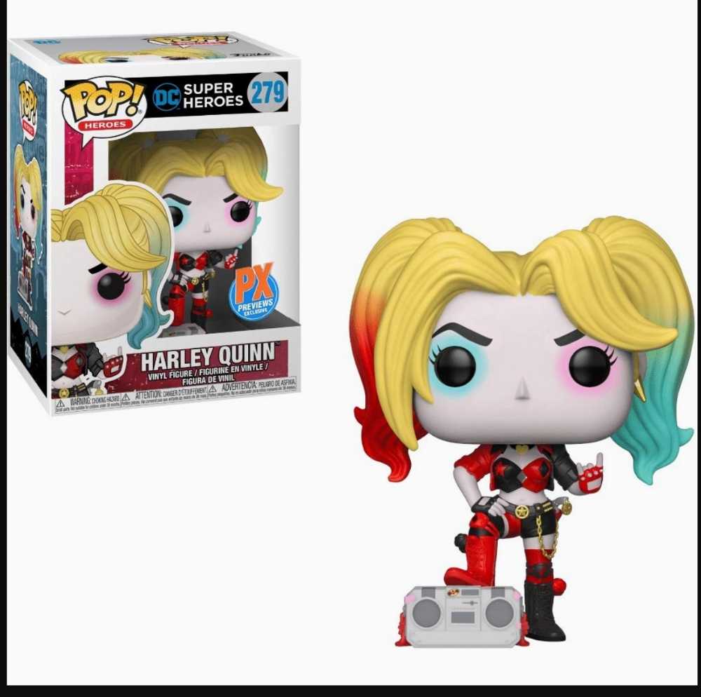 Funko Pop! DC Superheros: Mad Love Harley Quinn with Boombox - Funko (Batman Mad Love) action figure collectible [Barcode 0889698389761] - Main Image 4