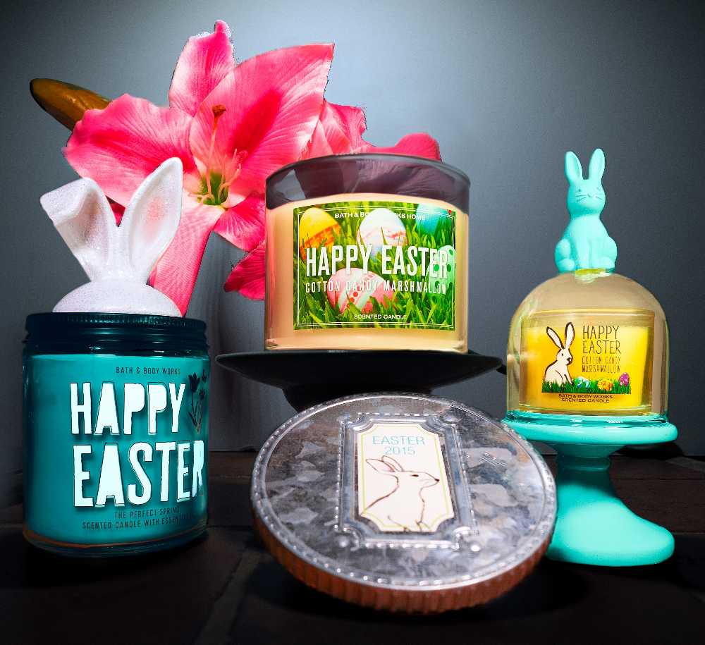 CANDLE: Easter Bath and Bodyworks Happy Easter Cotton Candy Marshmallow 2015 - Bath & Bodyworks Candle (Easter Candles) action figure collectible - Main Image 3