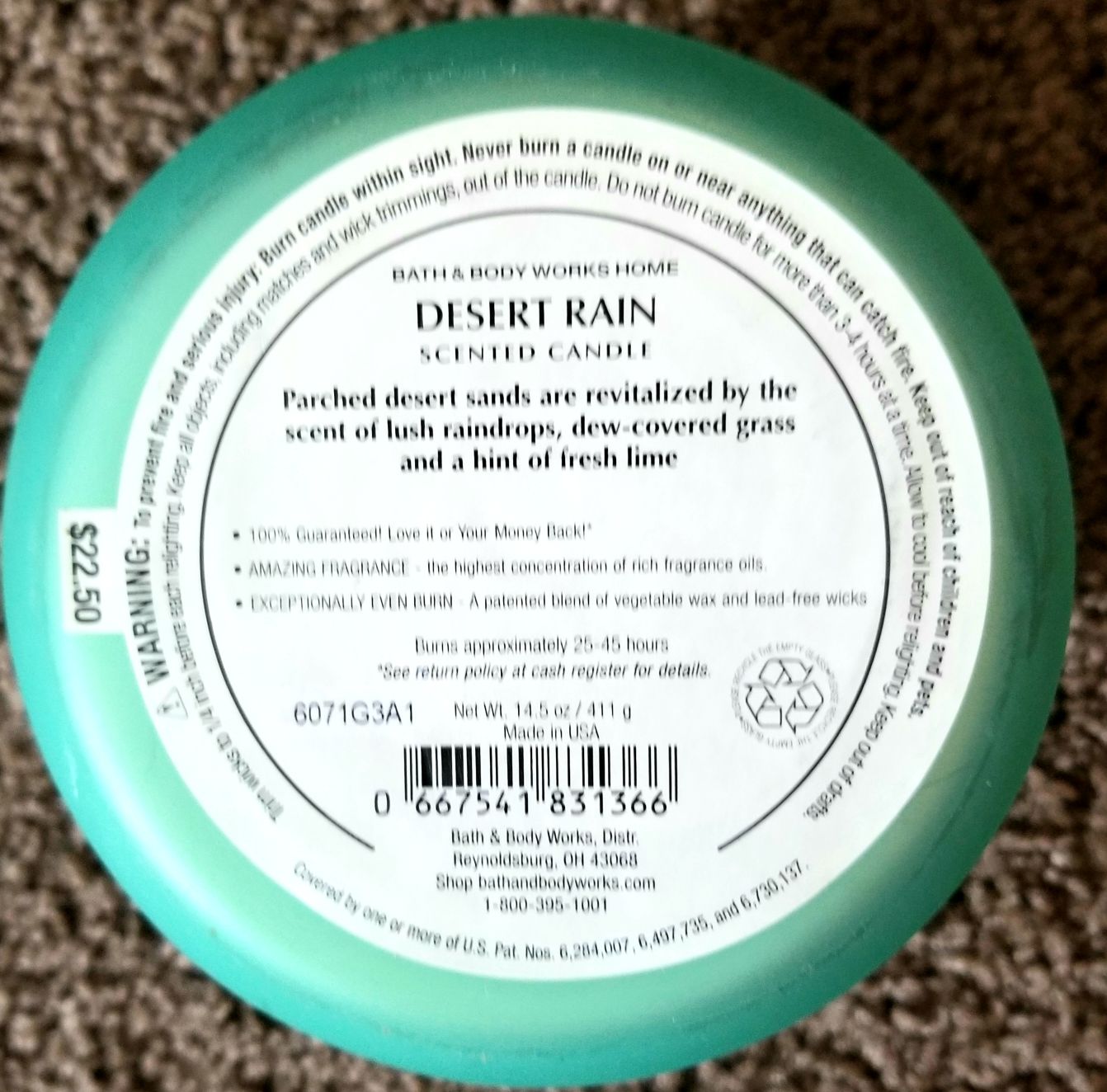 CANDLE: Desert Bath And Bodyworks  Desert Rain 2016 - Bath & Bodyworks Candle (Desert Candles) action figure collectible - Main Image 2