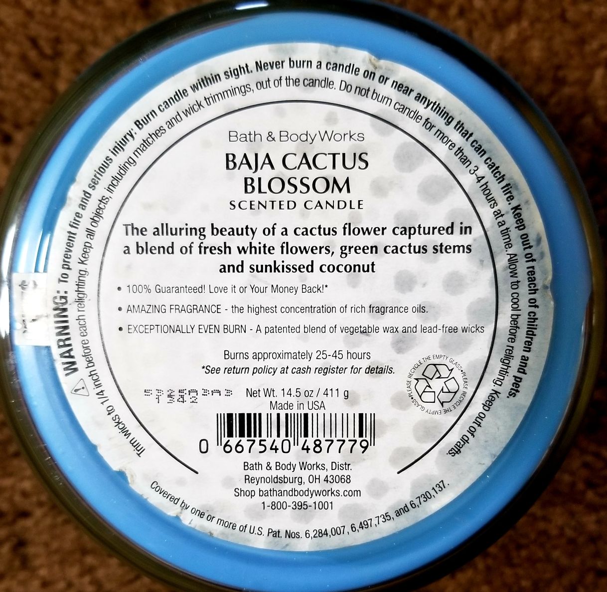 CANDLE: Desert Bath and Bodyworks Baja Cactus Blossom 2015 - Bath & Bodyworks Candle (Desert Candles) action figure collectible - Main Image 2