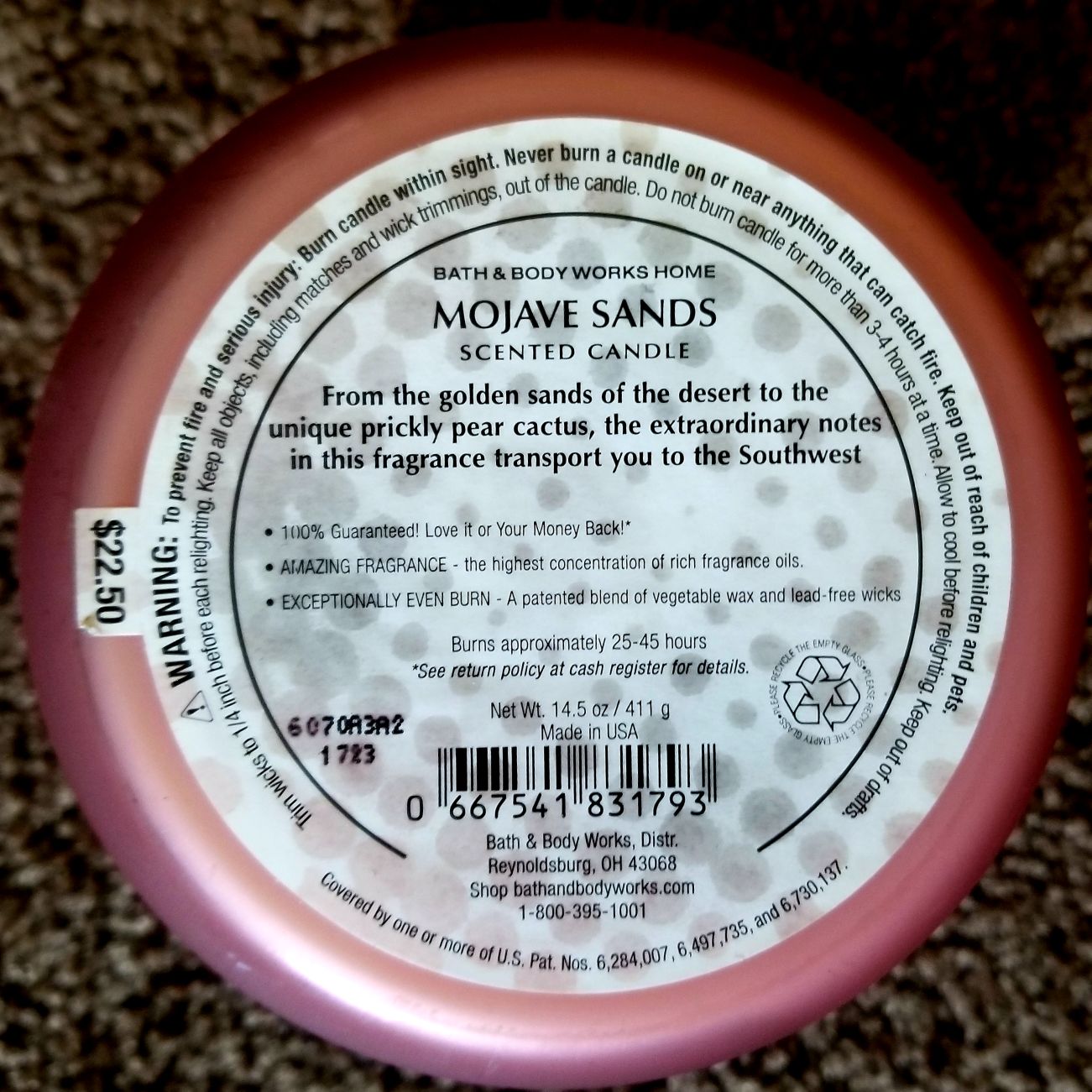 CANDLE: Desert Bath and Bodyworks Mojave Sands 2016 - Bath & Bodyworks Candle (Desert Candles) action figure collectible - Main Image 2