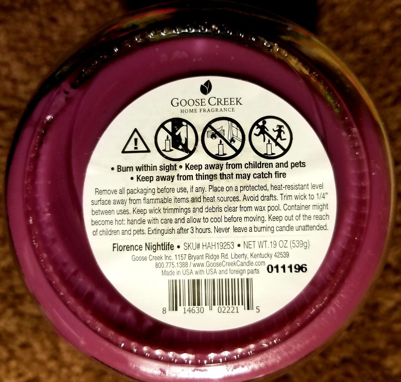 CANDLE: International Goose Creek Florence Nightlife Italy - Goose Creek Candle (International Candles) action figure collectible - Main Image 2