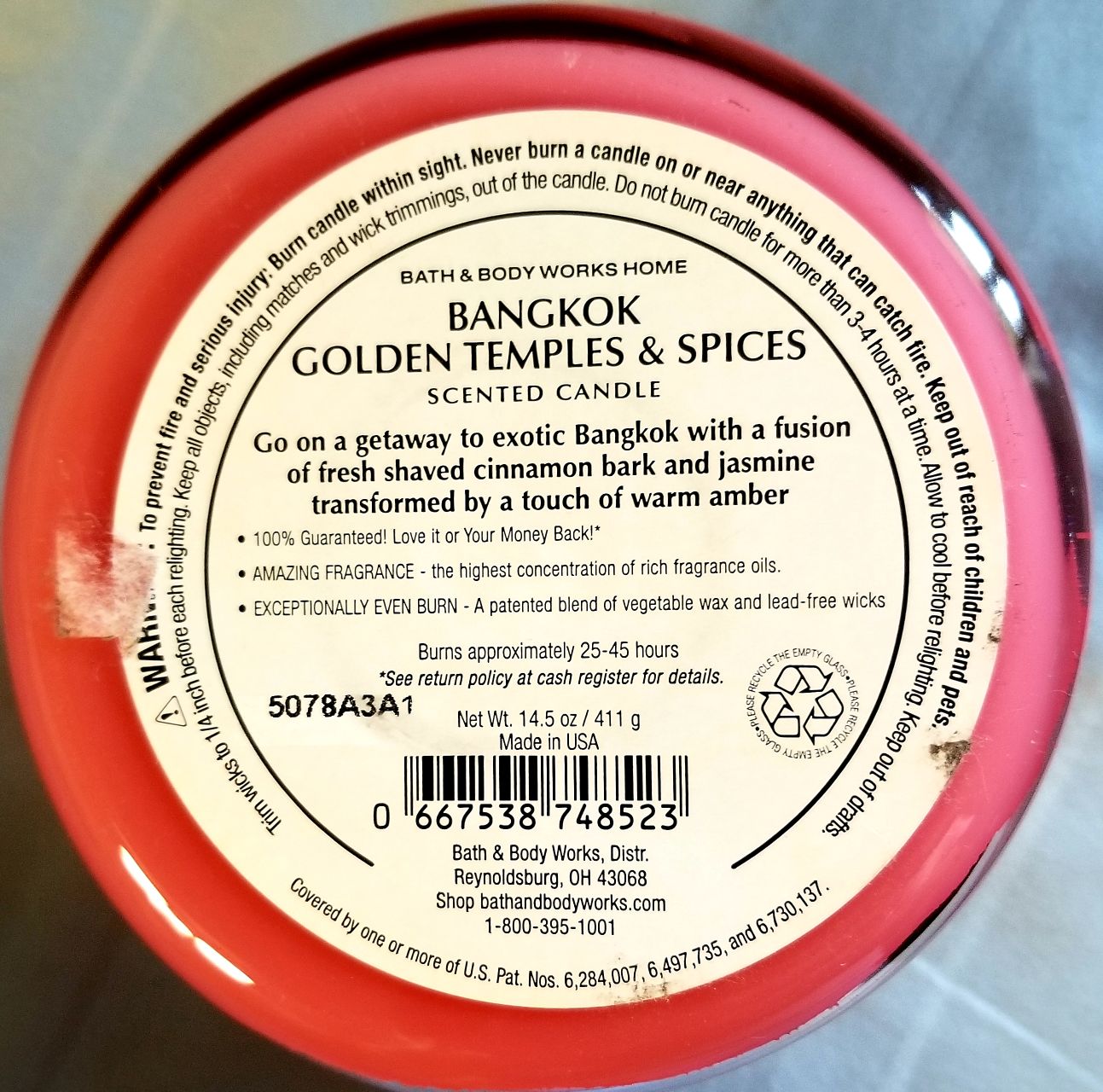 CANDLE: International Bath & Bodyworks Bangkok Thailand 2015 - Bath & Bodyworks Candle (International Candles) action figure collectible [Barcode 667538748523] - Main Image 2