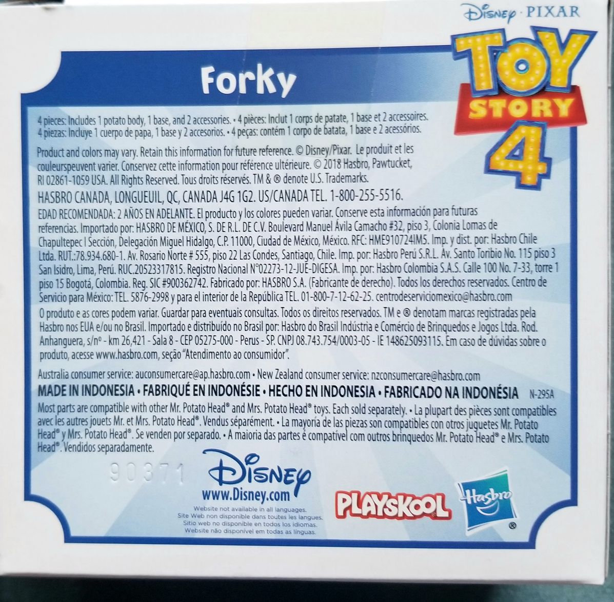 Toy Story 4 Movie Mr Potao Head as Forky - Playschool / Hasbro (Toy Story 4) action figure collectible [Barcode 630509749751] - Main Image 2