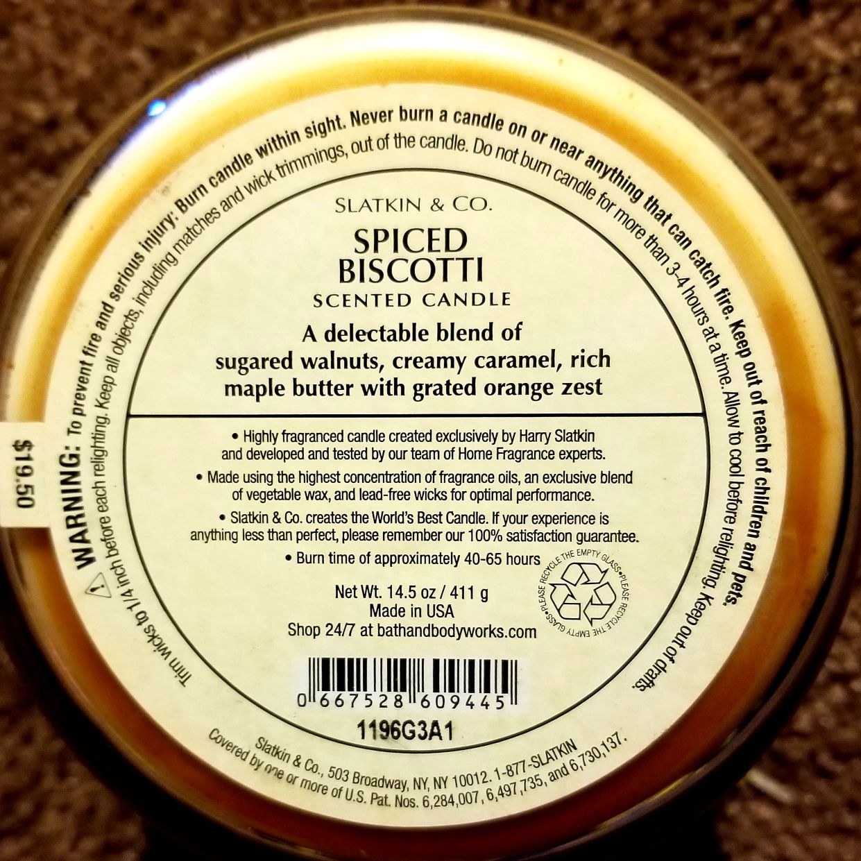 CANDLE: Christmas Bath & Bodyworks Spiced Biscotti Cookie 2011 - Bath & Bodyworks Candle (International Candles) action figure collectible - Main Image 2