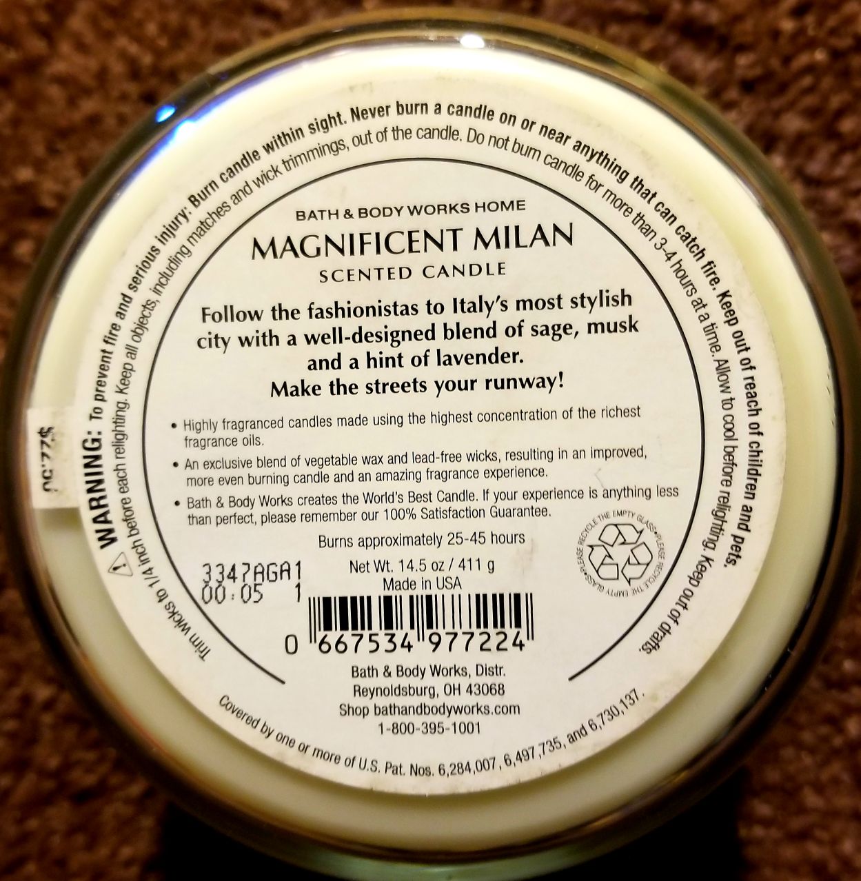 CANDLE: International Bath & Bodyworks Italy Magnificent Milan 2013 - Bath & Bodyworks Candle (International Candles) action figure collectible - Main Image 2