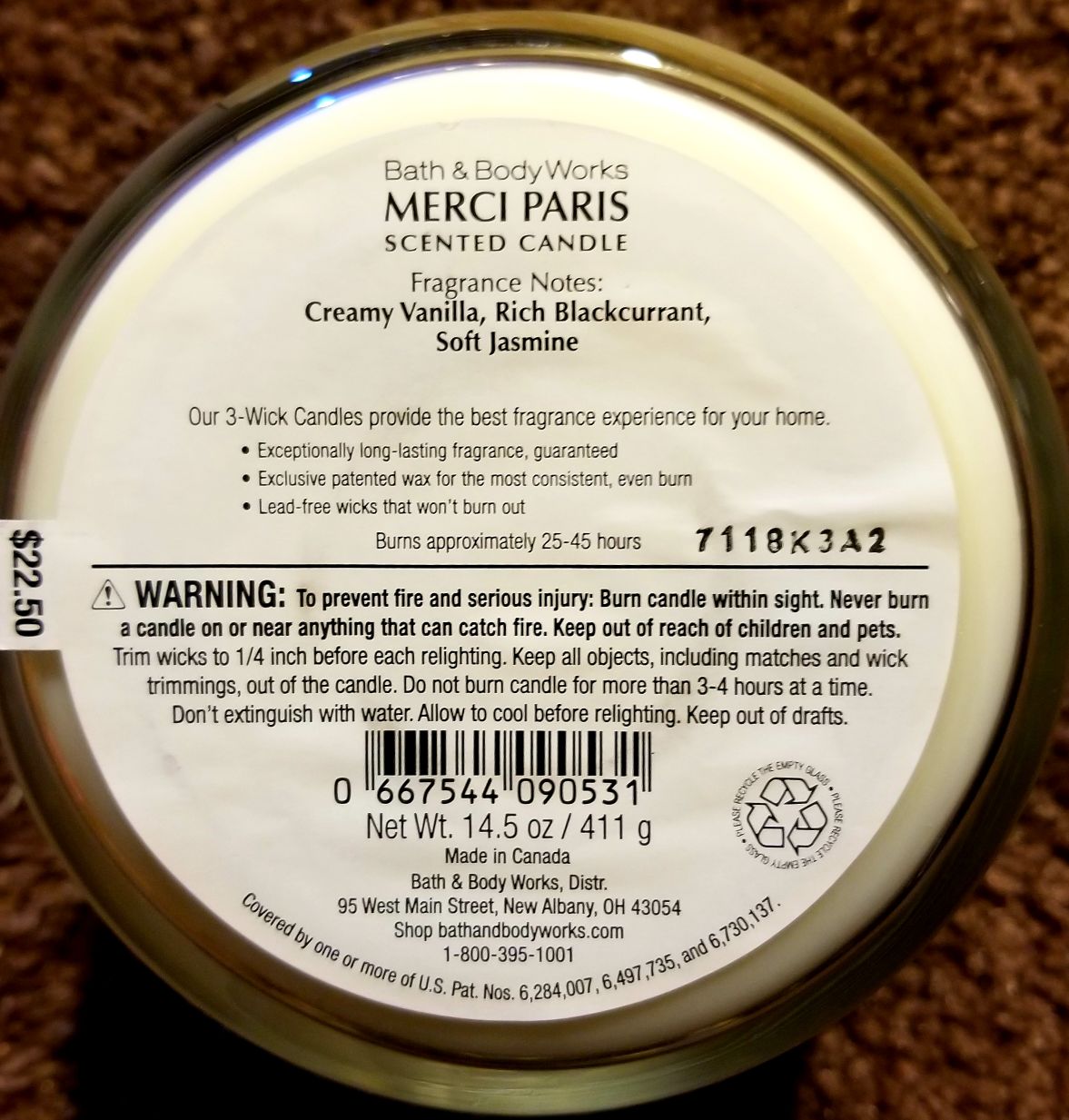 CANDLE: International Bath & Bodyworks Merci Paris France - Yankee Candle (International Candles) action figure collectible - Main Image 2