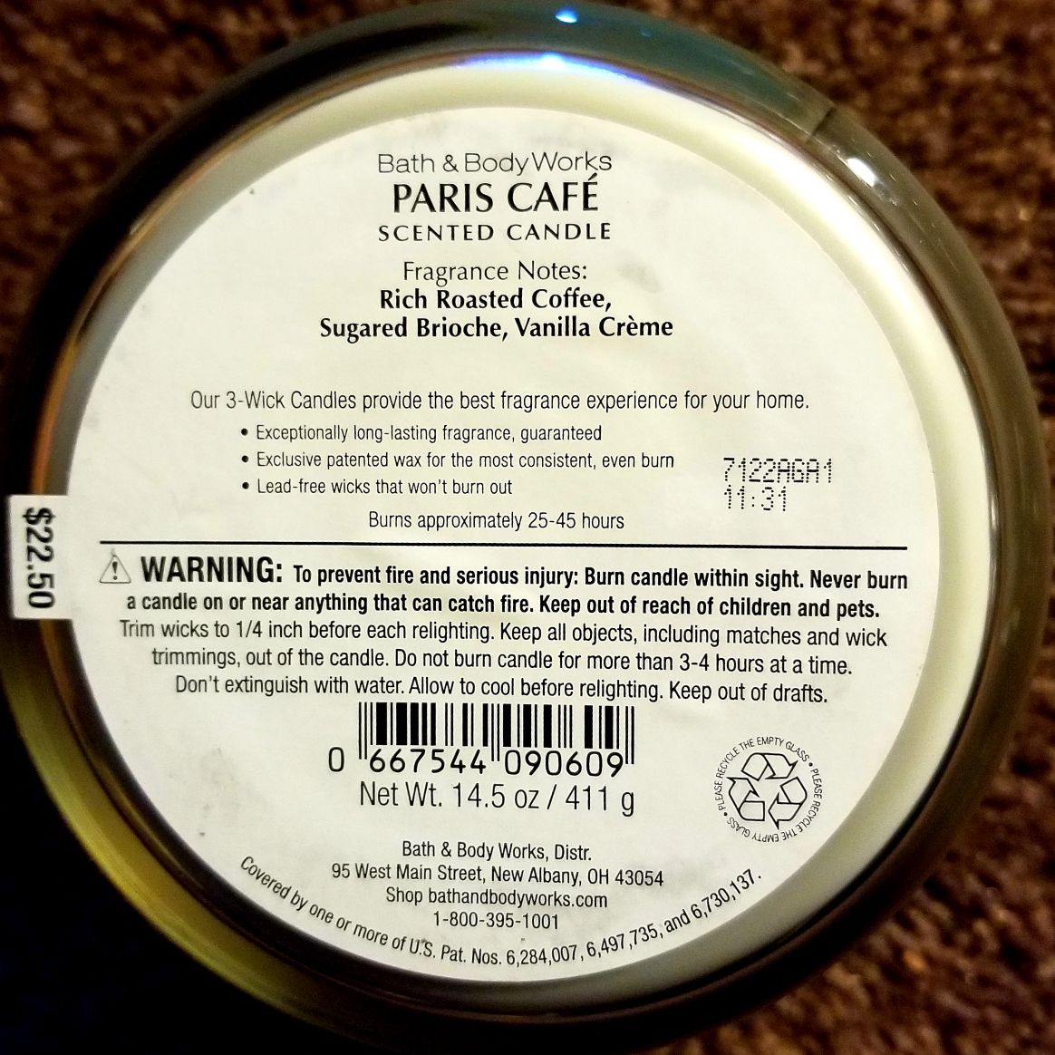 CANDLE: International Bath & Bodyworks Paris Café France - Bath & Bodyworks Candle (International Candles) action figure collectible - Main Image 2